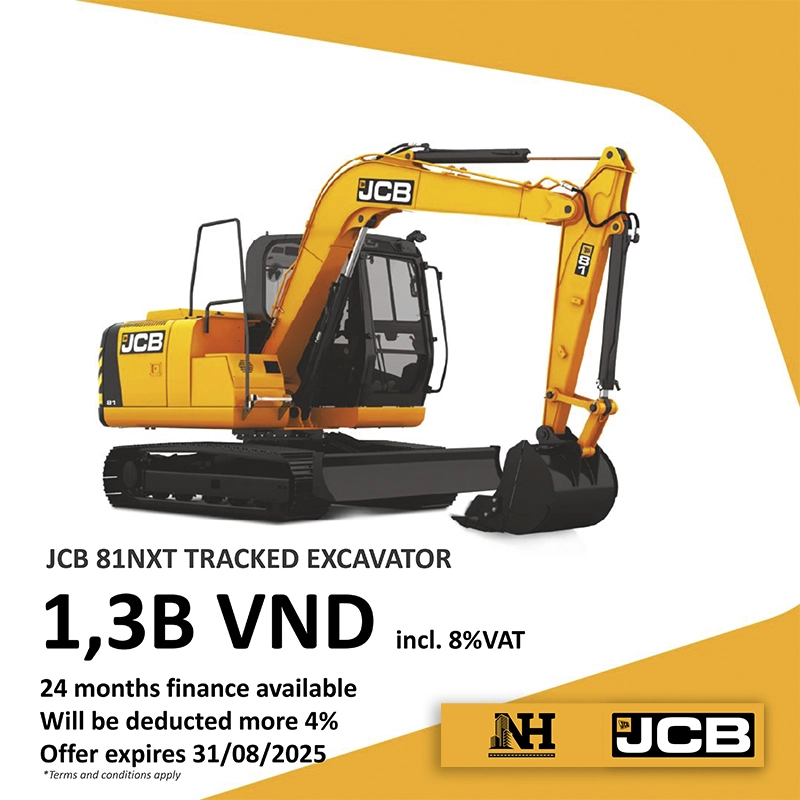 MÁY XÚC ĐÀO BÁNH XÍCH JCB 81NXT