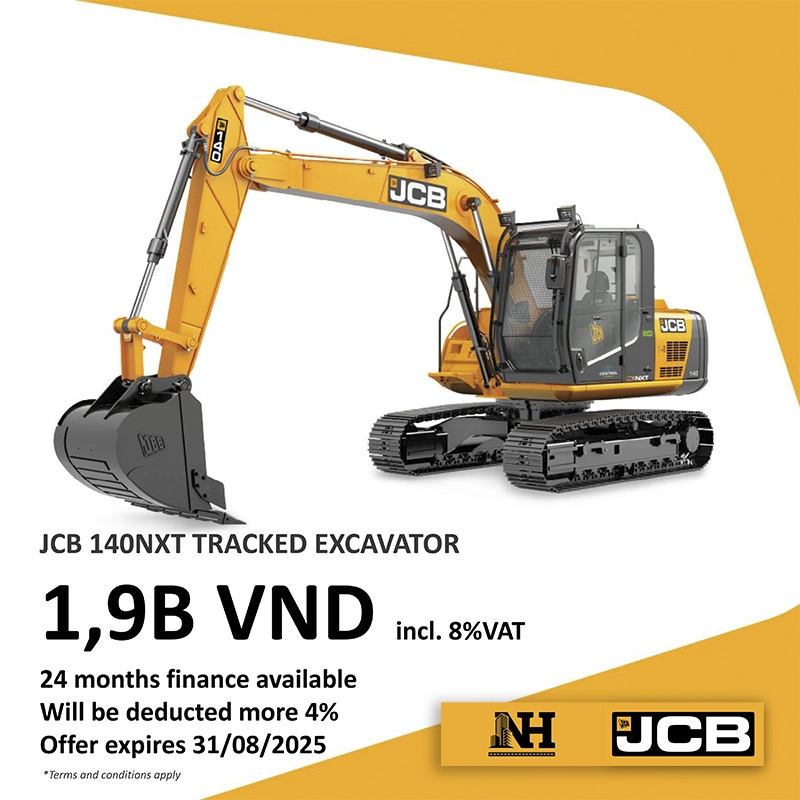 MÁY XÚC ĐÀO BÁNH XÍCH JCB 140NXT