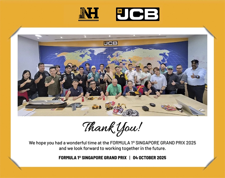 F1 SINGAPORE GRAND PRIX 2025: TRẢI NGHIỆM ĐẲNG CẤP CÙNG JCB 