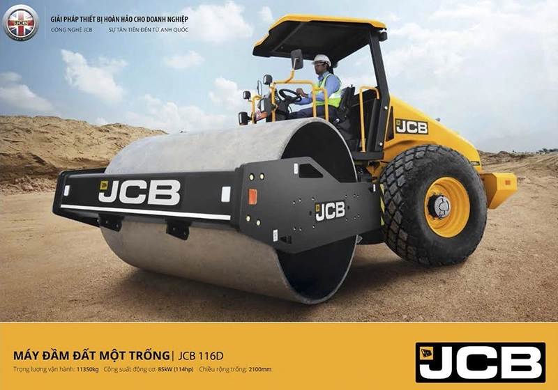 Xe lu rung một trống JCB 116D | Single Drum Soil Compactor
